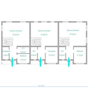 Дом 150м&sup2;, 2-этажный, участок 2 сот.  