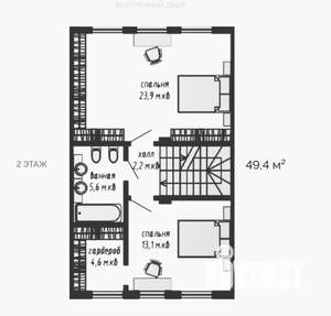 Таунхаус 153м², 3-этажный, участок 2 сот.  