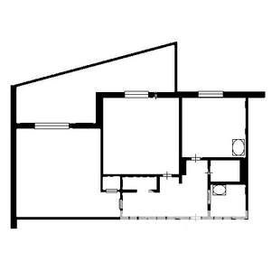 2-к квартира, на длительный срок, 51м2, 4/5 этаж