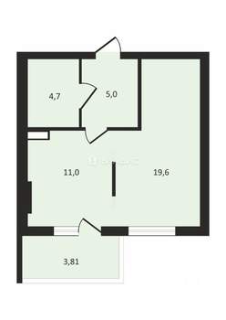 1-к квартира, на длительный срок, 40м2, 5/9 этаж