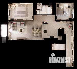 2-к квартира, посуточно, 90м2, 4/7 этаж