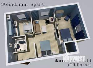 1-к квартира, посуточно, 45м2, 1/1 этаж