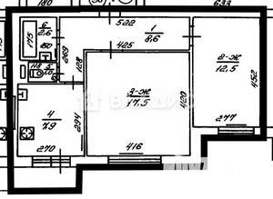 2-к квартира, на длительный срок, 50м2, 10/10 этаж
