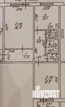 2-к квартира, на длительный срок, 51м2, 5/5 этаж