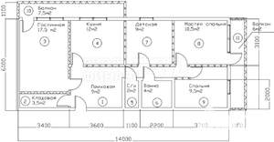 4-к квартира, на длительный срок, 78м2, 8/12 этаж