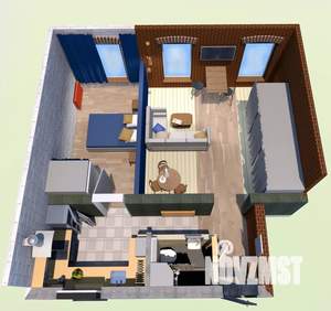 2-к квартира, посуточно, 47м2, 3/4 этаж