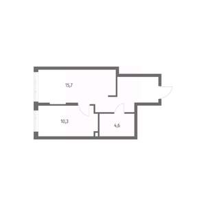 1-к квартира, вторичка, 39м2, 1/8 этаж