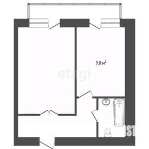 1-к квартира, вторичка, 43м2, 5/6 этаж