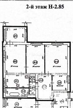 5-к квартира, вторичка, 106м2, 2/3 этаж