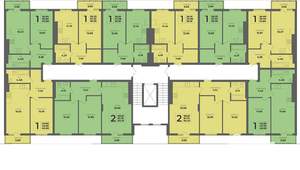 2-к квартира, строящийся дом, 62м2, 3/8 этаж