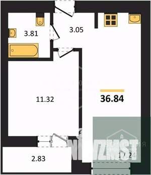 1-к квартира, вторичка, 37м2, 8/9 этаж