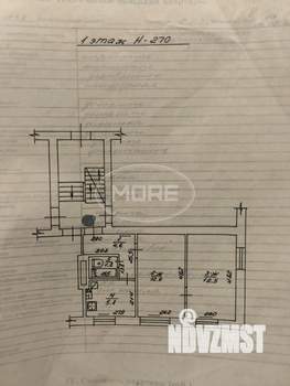 2-к квартира, вторичка, 37м2, 1/2 этаж