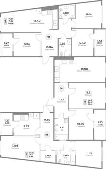 2-к квартира, вторичка, 55м2, 5/10 этаж