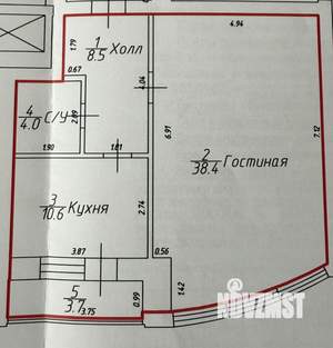 1-к квартира, вторичка, 62м2, 7/8 этаж