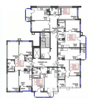 2-к квартира, строящийся дом, 55м2, 8/9 этаж