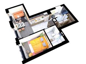 1-к квартира, вторичка, 43м2, 4/4 этаж