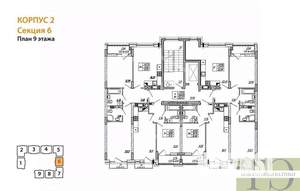 1-к квартира, вторичка, 38м2, 9/9 этаж