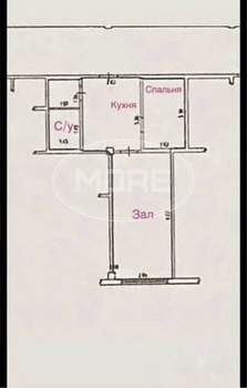 1-к квартира, вторичка, 38м2, 3/4 этаж