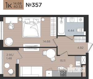 1-к квартира, вторичка, 41м2, 4/10 этаж