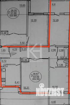3-к квартира, вторичка, 65м2, 4/10 этаж