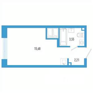 Студия квартира, вторичка, 21м2, 5/26 этаж