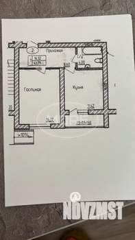 1-к квартира, вторичка, 40м2, 1/8 этаж