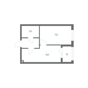 1-к квартира, вторичка, 36м2, 1/8 этаж