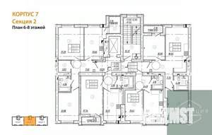 1-к квартира, вторичка, 39м2, 6/9 этаж