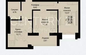 2-к квартира, вторичка, 58м2, 10/11 этаж