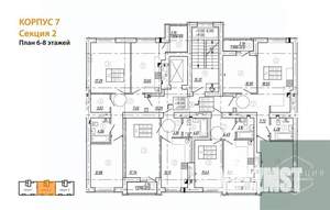 2-к квартира, вторичка, 60м2, 8/9 этаж