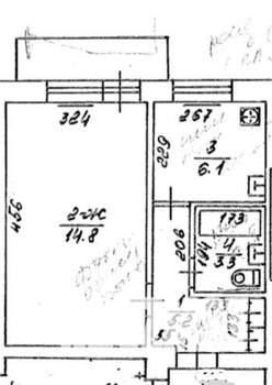 1-к квартира, вторичка, 30м2, 4/5 этаж