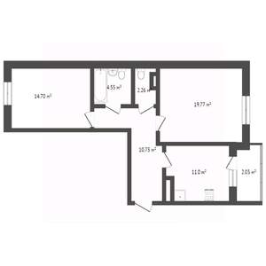 2-к квартира, вторичка, 64м2, 9/10 этаж