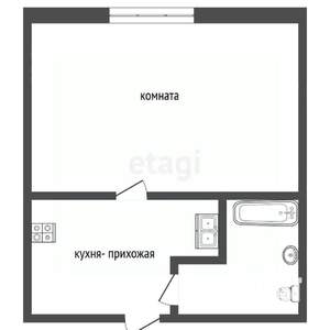 1-к квартира, вторичка, 20м2, 5/5 этаж