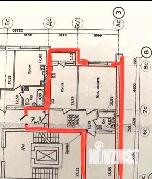 2-к квартира, вторичка, 65м2, 3/8 этаж