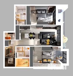 2-к квартира, вторичка, 87м2, 3/14 этаж