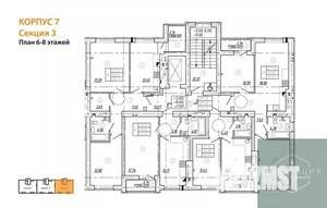 2-к квартира, вторичка, 56м2, 6/9 этаж