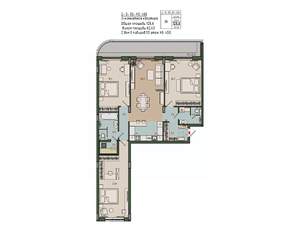 3-к квартира, строящийся дом, 126м2, 8/13 этаж