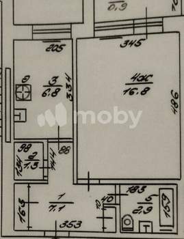 1-к квартира, вторичка, 35м2, 4/5 этаж