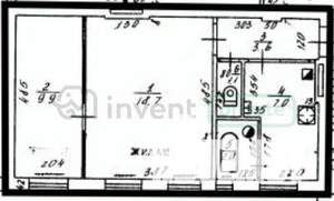 2-к квартира, вторичка, 42м2, 2/3 этаж