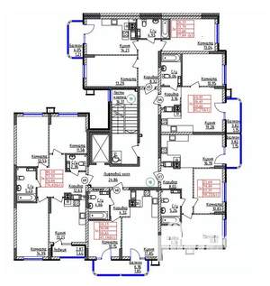 2-к квартира, строящийся дом, 55м2, 7/9 этаж