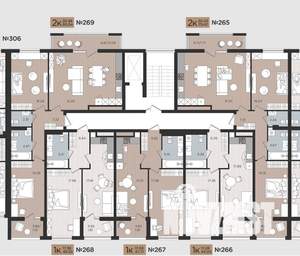 2-к квартира, строящийся дом, 80м2, 8/10 этаж