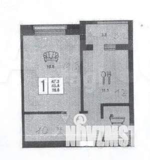 1-к квартира, вторичка, 47м2, 4/5 этаж