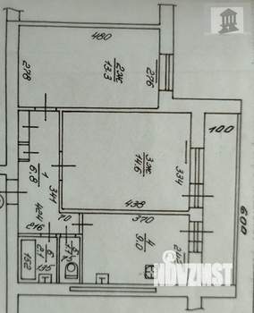 2-к квартира, вторичка, 47м2, 6/9 этаж