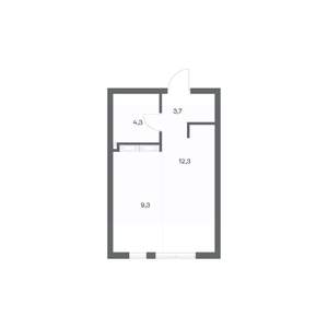 1-к квартира, вторичка, 30м2, 3/18 этаж