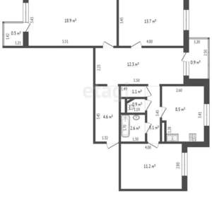 3-к квартира, вторичка, 78м2, 2/9 этаж