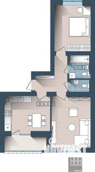 2-к квартира, вторичка, 60м2, 3/4 этаж