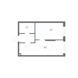 1-к квартира, вторичка, 38м2, 3/8 этаж