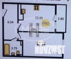 1-к квартира, вторичка, 38м2, 9/9 этаж