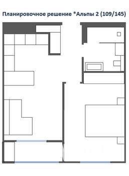1-к квартира, вторичка, 45м2, 8/12 этаж