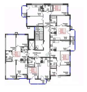 2-к квартира, строящийся дом, 55м2, 5/9 этаж